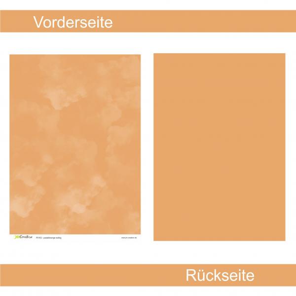 Pastellorange wolkig - Designpapier